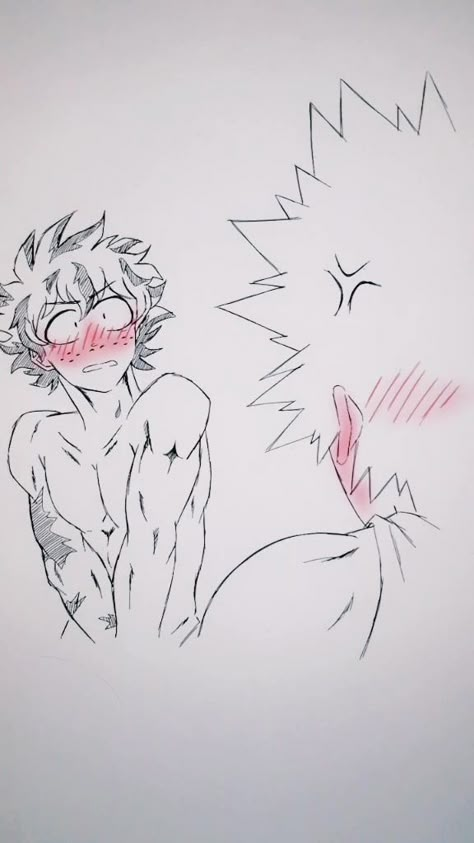 Denki X Deku, Bkdk Fanart Spicy Love Heat, Mha Kacchan, Mha Deku X Kacchan, Spicy Bakudeku, Deku X Bakugo, Kacchan X Deku, Romantic Comics, Bakugo X Deku