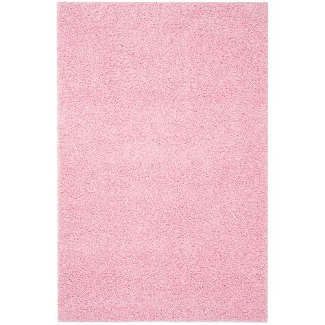 Safavieh Athens Shag Pink 3 ft. x 5 ft. Area Rug - SGA119P-3 - The Home Depot Brown Shag Rug, Doll Room Ideas, Inexpensive Rugs, European Homes, Flokati Rugs, Puppy Nursery, Home Therapy, Durable Carpet, Doll Room