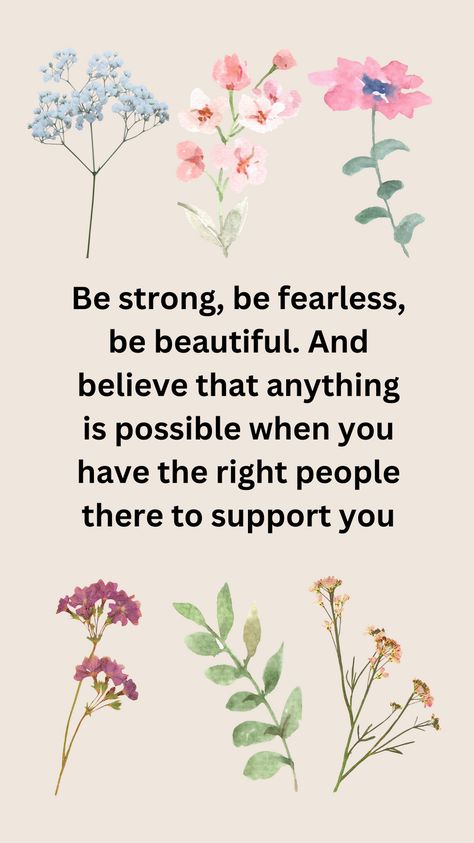 Explore the empowering journey of strength, fearlessness, and beauty. Discover the transformative power of belief, knowing that with the right support, anything is possible. Join us on this inspiring adventure! #BeStrong #BeFearless #BeBeautiful #BelieveInYourself #Possibilities #SupportSystem #EmpowermentJourney Facebook Cover Photos Flowers, Melaluca Products, Journey Quotes, Anything Is Possible, Facebook Cover Photos, Facebook Cover, Cover Photos, Beauty