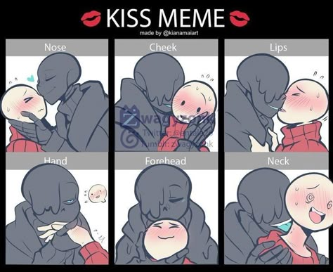 Kiss Meme, Sans E Frisk, Noot Noot, Nightmare Sans, Undertale Comic Funny, Yandere Boy, Anime Undertale, Undertale Ships, Undertale Funny