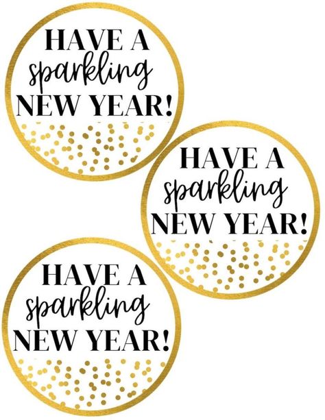 FREE Printable New Year's Eve Party decor! Black and gold party printables for a festive New Years eve! Happy new years banner, cheers banner, cupcake toppers, straw flags, New Years party tags, bottle wrappers, and more! New Years Stickers Free Printable, Happy New Year 2025 Printable Toppers, New Years Tags, New Years Gift Tags Printable Free, Happy New Year 2024 Free Printable, New Year Tags Free Printable, New Years Eve Printables Free, New Years Cricut Projects, New Years Printables Free