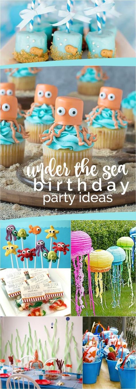 23 Enchanting Under the Sea Party Ideas 21st Birthday Boy, Sea Birthday Party Ideas, Underwater Birthday, Oneder The Sea, Sea Party Ideas, Ocean Theme Birthday, Ocean Birthday Party, Ballon Party, Bubble Guppies Birthday