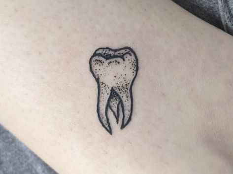 Teeth In A Jar Tattoo, Wisdom Tooth Tattoo, Boygenius Tooth Tattoo, Queen Bee Tattoo, Tooth Tattoo, Wisdom Teeth, Bee Tattoo, Paw Print Tattoo, Tattoos And Piercings