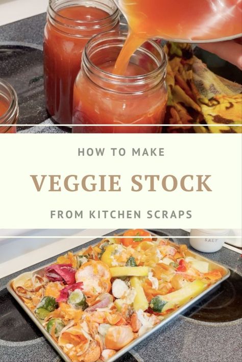 Making Vegetable Stock From Scraps, Veggie Stock From Scraps, Vegetable Stock From Scraps, Homemade Vegetable Stock, Homestead Projects, Vegan Sauce, Carb Dishes, Vegetable Scraps, Kitchen Scraps