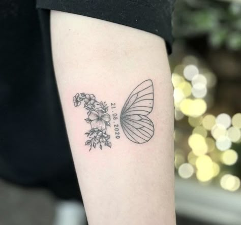 Tattoo For Aunt Who Passed, Butterfly Tattoo For Passed Loved Ones, Tattoo Ideas For Grandma In Memory Of, Tributes To Loved Ones Lost Tattoos, Subtle Memorial Tattoo, Tatto Ideas For The Loss Of Grandma, Granny Tattoo Memories, In Memory Of Tattoo Ideas, Dead Grandma Tattoo