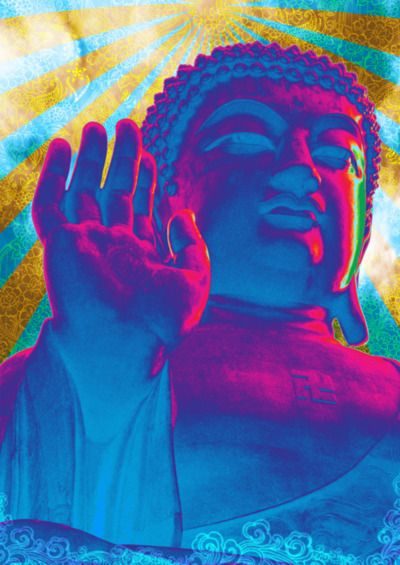 `▲´ Neo Psychedelia, Sarah Smiles, Zen Aesthetic, Neon Buddha, Gautam Buddha, Tiny Buddha, Buddhist Philosophy, Psy Art, Gautama Buddha