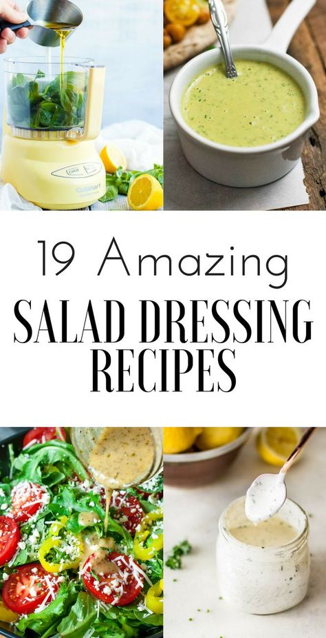 Summer time has hit and salads are on the menu! I have 19 Amazing Salad Dressing Recipes that you must try this season to take a simple salad from meh to WOW. #summersalad Amazing Salad Dressings, Seafood Salad Dressing, Steak Salad Dressing, Unique Salad, Fantastic Recipes, Easy Salad Dressing, 2024 Recipes, Boo Thang, Simple Salad