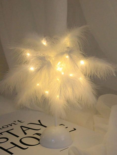 Color:Multicolor \nPower Supply:Battery Powered(Others Battery) \nMaterial:ABS \nBatteries Included:No \n Night Light Bedroom, Light Bedroom, Outdoor Table Lamps, Feather Light, Bedroom Lighting, For Friends, Party Decor, Desk Lamp, Decor Gifts