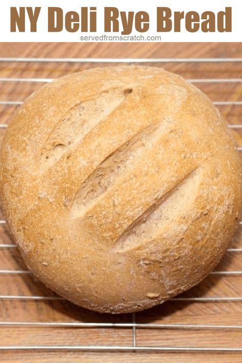 Seedless Rye Bread Recipe, Deli Rye Bread Recipe, Ny Deli, Homemade Rye Bread, Savory Bread Recipe, Rye Bread Recipes, Cholesterol Recipes, Time And Patience, Bread At Home