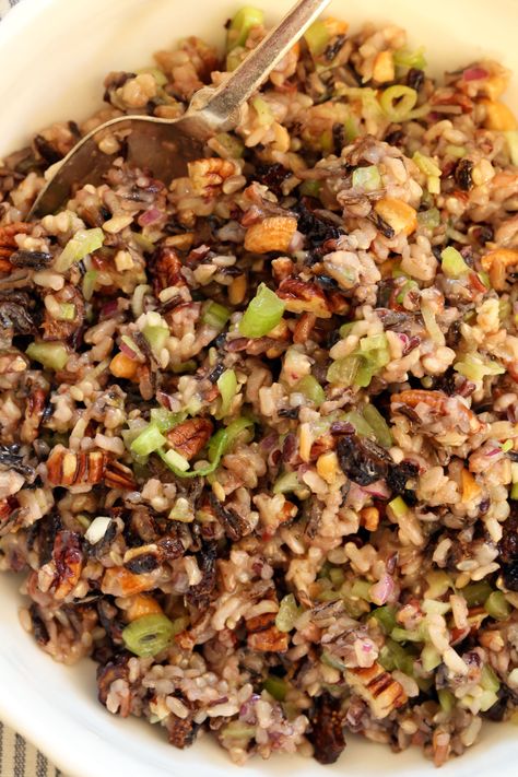 Best Rice Salad Recipe, Fig Salad Recipes, Wild Rice Salad Recipe, Salad With Cranberries, Wild Rice Recipes, Rice Salad Recipes, Brown Rice Salad, Fig Salad, Wild Rice Salad