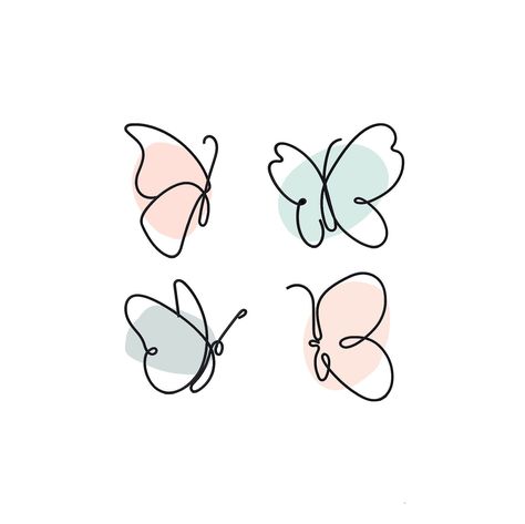 Cute Doodles Butterfly, Simple Svg Designs, Cute Butterfly Doodles, Butterfly Illustration Simple, Butterfly Doodles Simple, Simple Butterfly Painting, Simple Butterfly Design, Simple Butterfly Drawing, Simple Clip Art