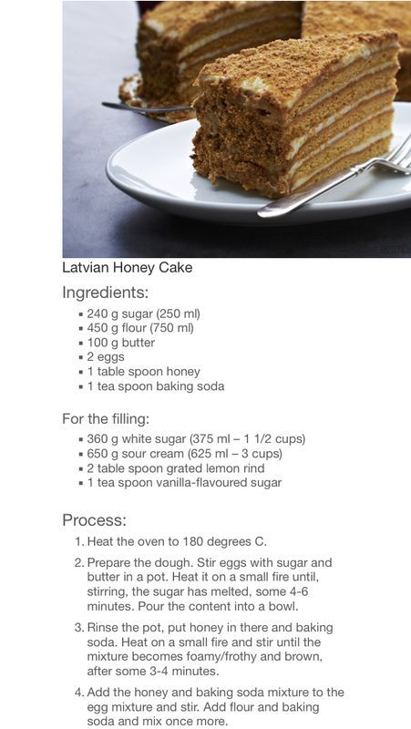 Latvian honey cake (1) Lithuanian Desserts, Ukrainian Honey Cake Recipe, Latvian Honey Cake, Latvian Cuisine, Russian Honey Cake Recipe, Latvian Recipes, Latvian Food, Russian Honey Cake, Kek Lapis