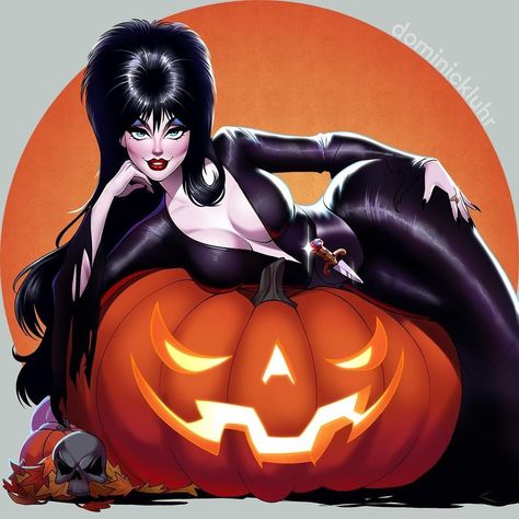 Elvira, Mistress Of The Dark | #fanartfriday #summerween Illustration by @dominickluhr #elvira #elviramistressofthedark #spookyseason #fanart #artistsoninstagram | Instagram Elvira Art, Horror Pinup, Scary Women, Deanna Troi, Halloween Date, Future Aesthetic, Happy Halloween Pictures, Elvira Mistress Of The Dark, Character Design Girl