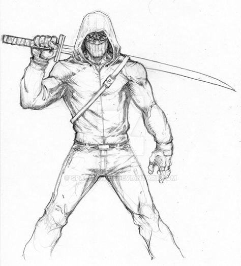 Anime Guy In Hoodie, Ninja Drawing Reference, Warrior Pose Sketch, Ninja Poses Drawing Reference, Guy In Hoodie, Drawing Ninja, Ninja Poses, Man In Hoodie, Ninja Drawing