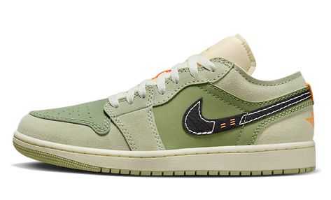 Air Jordan 1 Low SE Craft Light Olive | Where To Buy | FD6819-300 | The Sole Supplier Jordan Sneaker, Nike Air Jordan 1 Low, Buy Jordans, Jumpman Logo, Nike Models, New Nike Air, Nike Air Jordan 1, Casual Heels, Air Jordan 1 Low