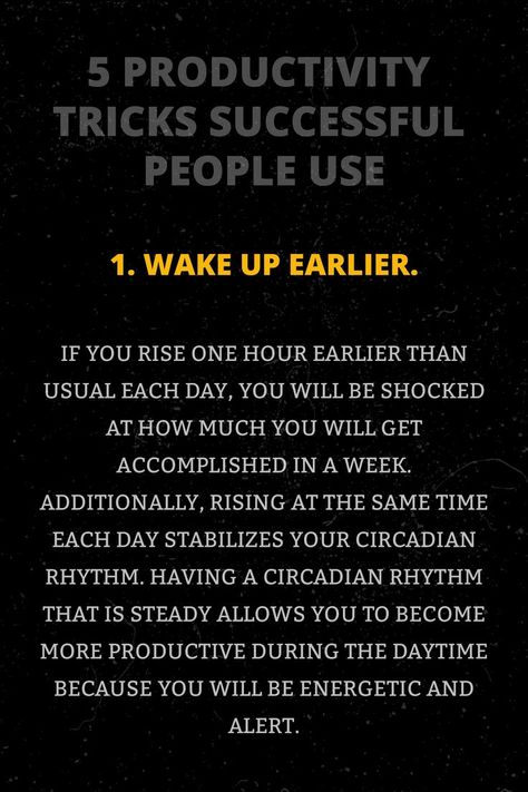 5 Productivity Tricks Successful People Use, When it comes to being successful in life, many people will want to give you advice and tell you how to change your life. However, these people don’t necessarily know what success looks like to you, so it’s vital that you concentrate on the things you think are important, and don’t let anyone else define success for you. Being Successful, Define Success, Success Tips, Circadian Rhythm, How To Wake Up Early, Be Successful, Successful People, Many People, Change Your Life