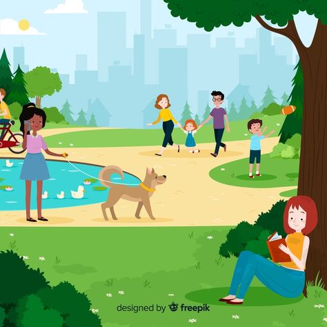 Hand drawn people in the park collection | Free Vector #Freepik #freevector #tree #people #hand #woman Cartoon Park, Drawn People, Park Scene, Earth Drawings, Classroom Songs, Tree People, Children Park, Go Wallpaper, Sketches Of People