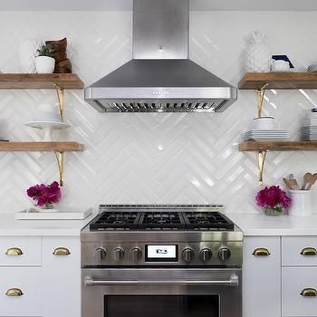 Large White Herringbone Kitchen Backsplash Tiles Design Ideas Herringbone Kitchen Backsplash, Kitchen Shelf Brackets, Kitchen Backsplash Tile Designs, Herringbone Kitchen, Kitchen Splashback Tiles, Backsplash Tile Design, Herringbone Backsplash, Backsplash Tiles, Karim Rashid