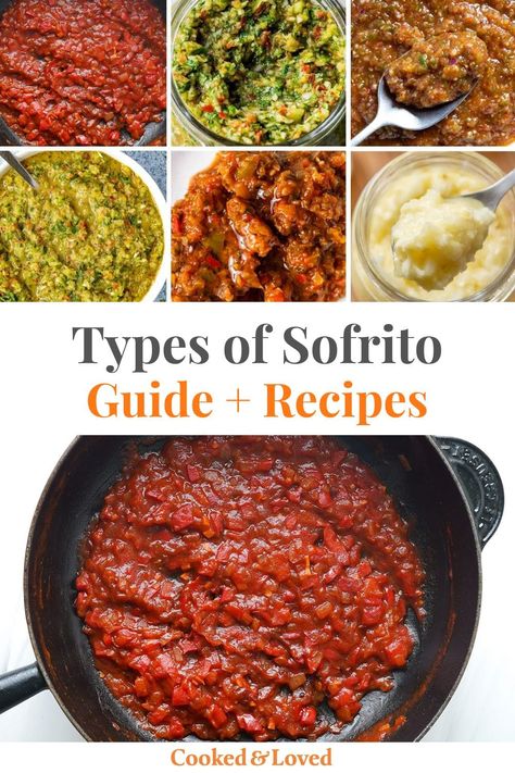 What is sofrito? Sofrito is a flavourful cooking base used in many Latin American and Spanish dishes. In modern times, it is well-known as an integral part of authentic Puerto Rican and Dominican cuisine. However, it has its roots in Spain. Sofrito — or sofregit — began as a simple base of slow-cooked onion and oil, and bacon if it was available. via @irena_macri Recipes With Sofrito, Red Sofrito Recipe, Recipes From Different Countries, Sofrito Recipe Dominican, Sofrito Recipe Puerto Rican, Dominican Cuisine, Dominican Dish, Sofrito Recipe, Cuban Dishes