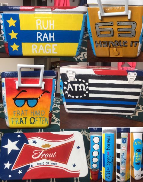 Ato Cooler Ideas, Ato Formal Cooler, Ato Frat Cooler, Ato Cooler, Formal Coolers, Fraternity Formal, Formal Cooler Ideas, Alpha Tau Omega, Fraternity Coolers