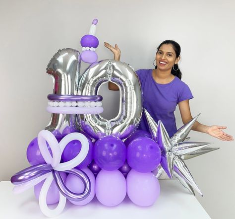 10th Birthday Balloon Bouquet Ideas | birthday, balloon, bouquet | 10th Birthday Balloon Bouquet Ideas | By MASS Art and Craft 10th Birthday Balloon Ideas, Bouquet Ideas Birthday, Balloon Bouquet Ideas Birthday, Balloon Bouquet Ideas, Birthday Balloon Bouquet, Bouquet Ideas, Birthday Numbers, Number Balloons, Ideas Birthday