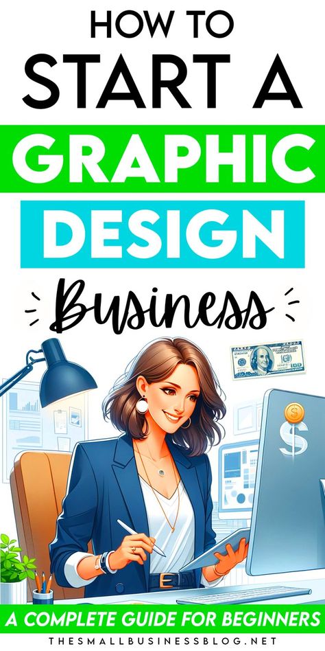 Discover the best ways to make money online with How to Start a Graphic Design Business, a complete beginner's guide. This resource offers essential tips for launching a profitable graphic design venture, highlighting how to make money online through visual creativity. Graphic Design For Beginners, Business For Beginners, Small Business Blog, Best Ways To Make Money, Graphic Design Business, Learning Graphic Design, Ways To Make Money Online, Creative Graphic Design, Graphic Design Tips