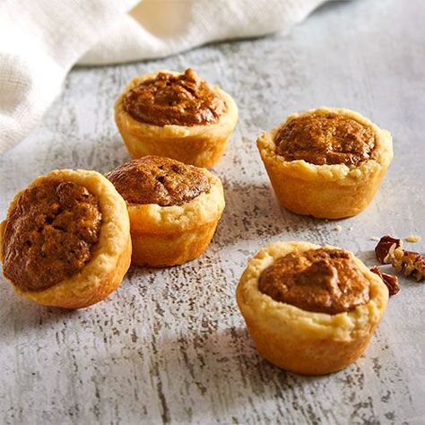 Pecan Tassies - The Pampered Chef® Pampered Chef Pecan Tassies Recipe, Pampered Chef Pecan Tassies, Pecan Tassies Recipe Pampered Chef, Pampered Chef Recipes Desserts, Caramel Tassies, Pecan Tassies Recipe, Pampered Chef Desserts, Tassies Recipe, Pastry Cups