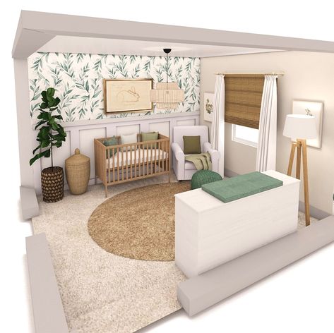 Interior Design Service nursery - Etsy Nursery Living Room Combo, Nursery Office Combo Layout, Nursery Layout Furniture Placement, Office And Nursery Combo, Nursery Bloxburg, Bloxburg Nursery Decals, Bloxburg Nursery Ideas, Nursery Office Combo, Blocksburg Codes