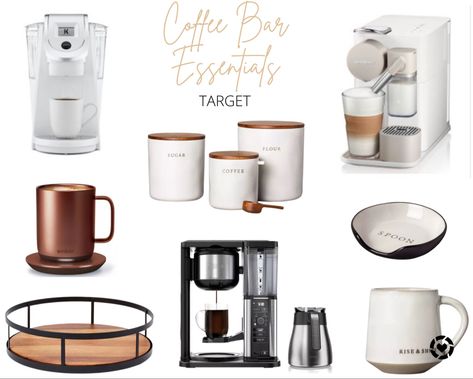 #targetfinds #holidaygiftguide #targetkitchen #ltkgiftguide #ltkhome #homedecor #targethome Home Dry Bar, Amazon Coffee Bar, Coffee Bar Interior Design, Coffee Bar Interior, Coffee Vibes Aesthetic, Aesthetic Coffee Wallpaper, Coffee Bar Decorations, Vintage Coffee Bar, Coffee Bar Essentials