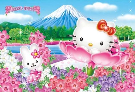 ♥ Hello Kitty ♥ Cherry Blossom Party, Hello Kitty Vans, Hello Sanrio, Hello Kitty Wallpaper Hd, Hello Kitty Tattoos, Hello Kitty Themes, Kitty Art, Kitty Drawing, Hello Kitty Drawing