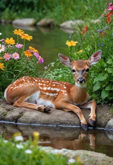 Wildlife Wallpaper, Deer Wallpaper, Fawns Deer, Wallpaper Landscape, Animals Pictures, Vintage Deer, A Deer, Baby Deer, Cute Wild Animals