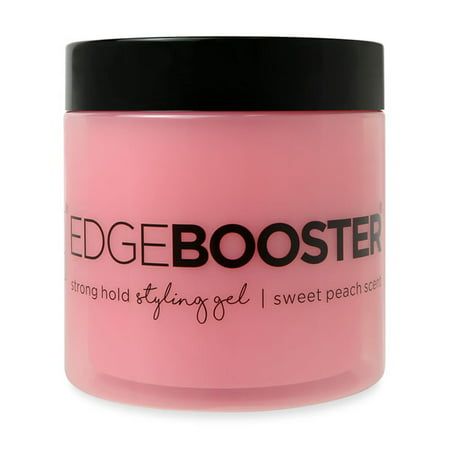 Styling natural hair can be tricky, so it helps to have an edge. The EDGE BOOSTER Strong Hold Styling Gel can be applied to dry or damp hair, so you can use it every day for virtually every look. Simply rub a small amount of the styling gel between your hands and spread it evenly through your hair, targeting the spots where you need the most hold. This alcohol-free formula is available in a variety of scents. No matter what fragrance you choose, the look is the same  high shine with a strong hol Edge Booster, Styling Natural Hair, Banana Apple Smoothie, Peach Scent, Curly Hair Pieces, Repair Mask, Edge Control, Hair Things, Permanent Hair Dye