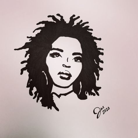 Follow me on ig @_jae.art_  the beautiful Ms. Lauryn Hill ❤️ @therealjaebae #stencilart #art Lauren Hill Tattoo Ideas, Ms Lauryn Hill Tattoo, Lauryn Hill Tattoo Ideas, Lauren Hill Tattoo, Lauryn Hill Drawing, Lauryn Hill Art, Lauryn Hill Tattoo, Black Culture Tattoos, Hill Tattoo