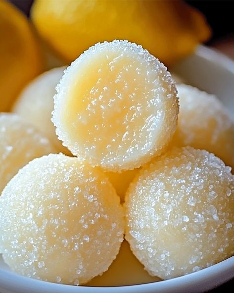 Try these Elegant Lemon Sugar Bites! Sweetened with lemon zest and coated in sugar, they're the perfect bite-sized citrus treat. Candied Lemon Zest, Lemon Snack, Lemon Dip, Candied Lemon Slices, Meyer Lemon Recipes, Candied Lemon Peel, Citrus Desserts, Jelly Sweets, Citrus Recipes