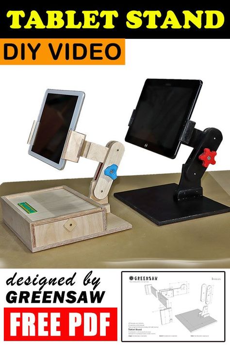 Wooden Ipad Stand, Angle Grinder Stand, Adjustable Tablet Stand, Grinder Stand, Wooden Notebooks, Sanding Tools, Box Joints, Make A Table, Wood Joints