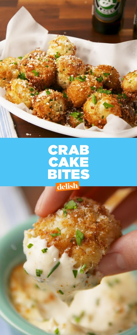 Seafood Party, Crab Cake, Crab Recipes, Crab Cakes, Seafood Dishes, Greek Recipes, Spicy Recipes, Appetizer Snacks, Pork Recipes