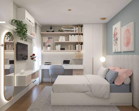 Dream Apartment Decor, Room Redesign, Bedroom Decor Design, Small Room Design, Redecorate Bedroom, Minimalist Room, Teen Bedroom Decor, Girl Bedroom Decor, Room Design Bedroom