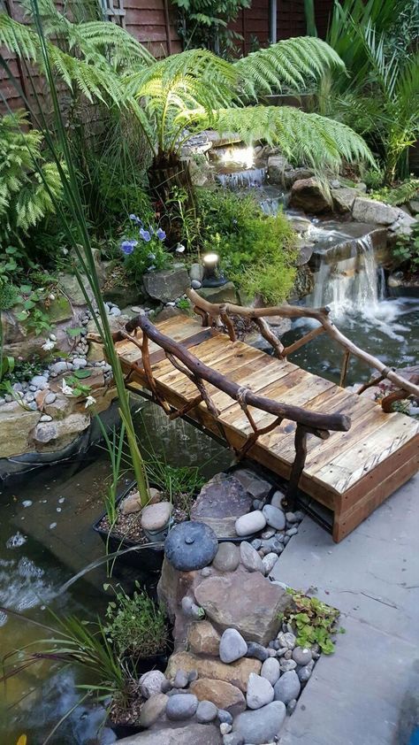 Kolam Koi, Japanese Style Garden, Taman Air, Small Pond, Budget Design, Pond Landscaping, Backyard Water Feature, Waterfalls Backyard, Pond Design