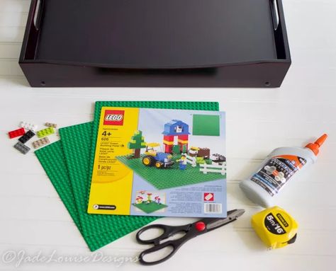 DIY Lego Tray play station; The Best Toys for Creating imagination! Diy Lego Table, Lego Tray, Vintage Playroom, Lego Storage Boxes, Lego Table Diy, Diy Christmas Gifts For Kids, Best Gifts For Kids, Used Legos, Lego 4