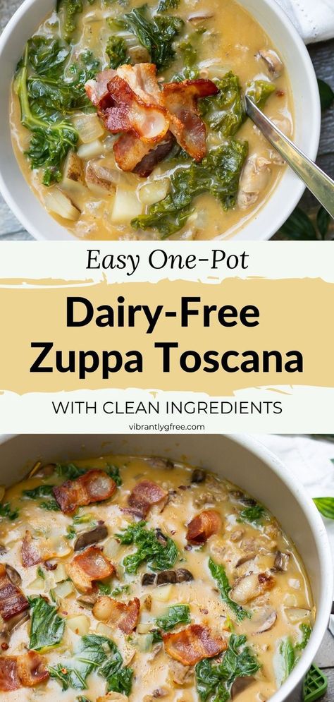 Instant Pot Zuppa Toscana, Dairy Free Potato Soup, Clean Eating Soup, Whole30 Dinner, Hearty Soup Recipes, Zuppa Toscana Soup, Whole30 Dinner Recipes, Toscana Soup, Dairy Free Soup