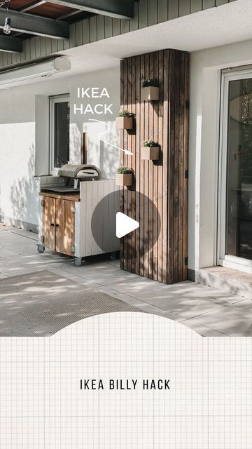 Ikea Billy Hack, Billy Ikea, Ikea Outdoor, Ikea Desk Hack, Ikea Billy Bookcase Hack, Ikea Hack Ideas, Pallet Furniture Living Room, Ikea Furniture Hacks, Ikea Billy