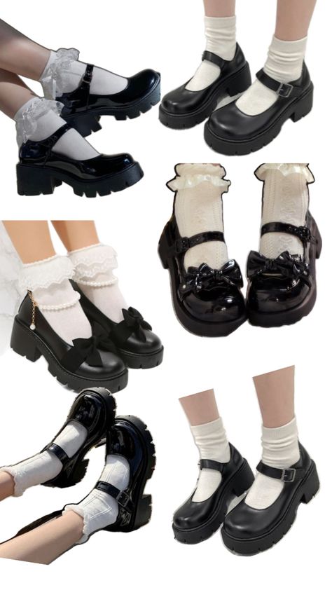 Docmart Shoes, Acubi Shoes, Aesthetic Shoes Coquette, Mary Janes Dark Academia, Dollette Coquette Shoes, Kawaii Mary Janes, Lotila Fashion Shoes, Pretty Shoes Sneakers, Shoes Outfit Fashion