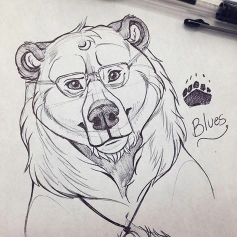 Secret Tattoos, Drawing Art Ideas, Sketch Nature, Bear Sketch, Bear Artwork, Animal Illustration Art, Nature Sketch, Bear Drawing, Sketch Books