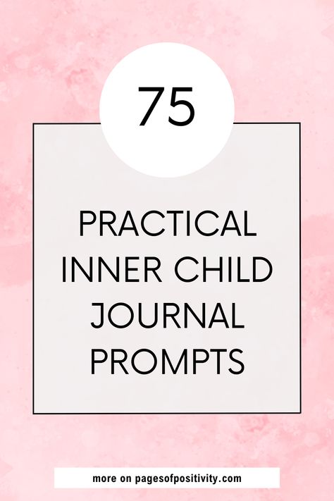 a pin that says in a large font Inner Child Journal Prompts Emotions Writing, Emotional Journal, Emotions Journal, Growth Journal Prompts, Journal Prompts For Beginners, Journal Ideas For Beginners, Personal Growth Journal, Release Emotions, Journal Prompts For Adults