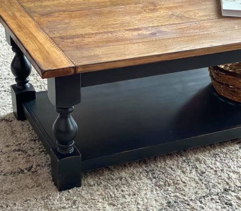 Lamp Black Planked Top Coffee Table | General Finishes Design Center Restore Coffee Table Ideas, Black Painted Furniture Living Room, Refinished Living Room Tables, Wood And Black Coffee Table, Black Stain Coffee Table, Coffee Table Flip Diy Furniture, Repaint Coffee Table, Black And Wood Coffee Table, Coffee Table Refinishing Ideas