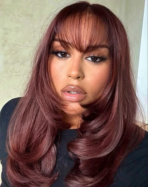 Hair Ideas Black Women, Hair Ideas Black, Wigs Ginger, Ginger Wigs, Curly Hair Dye, Lace Hairstyles, Bang Inspo, Elle Luna, Hairstyles Creative