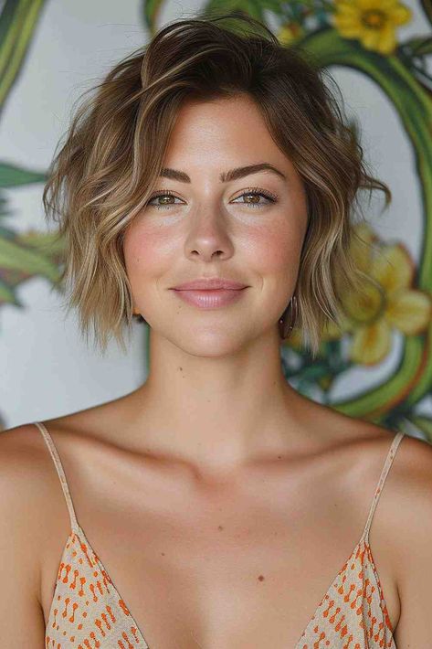 The Best Short Haircuts of 2024 Wavy Pixie Bob Haircut, Short Wavy Hair Thick, Blond Balayage Short Hair, Short Wavy Hair Blonde, Wavy Short Bob Hairstyles, Bobs For Thick Wavy Hair, Naturally Wavy Bob, Twist Hairstyles For Natural Hair, Braids Viking