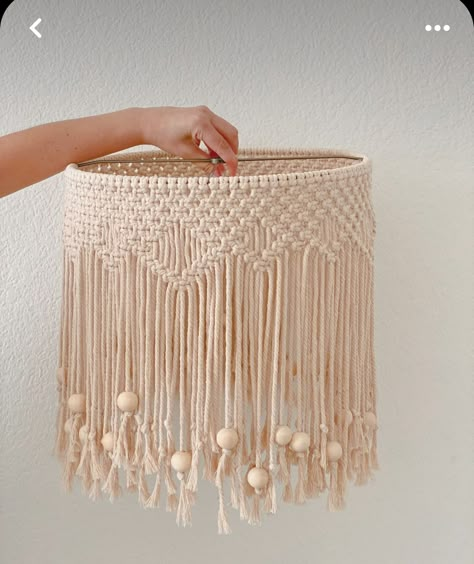 Lampshade Decor, Macrame Light, Macrame Lamp Shade, Macrame Chandelier, Art Macramé, Macrame Lamp, Boho Lamp, White Lampshade, Makramee Diy