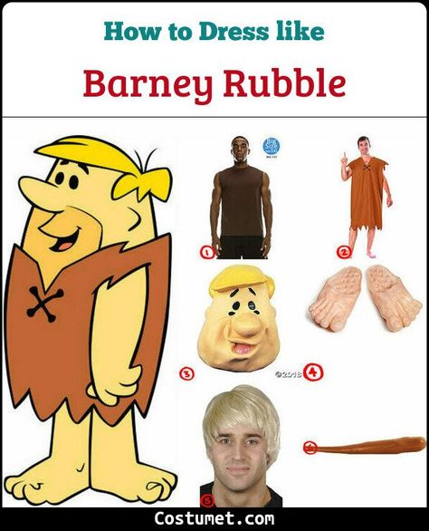 Barney Rubble Costume for Cosplay & Halloween 2021 Barney Rubble Family Costume, Rubble Costume, Flintstones Costume, Barney Rubble, Shoes Covers, Social Skills For Kids, Brown Tunic, Fred Flintstone, Costume For Halloween