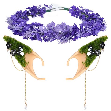 PRICES MAY VARY. [Mushroom Elf Ears]: Our Forest Fairy Ears and Butterfly Flower Crown are 100% handcrafted and durable, With its superior material, light and durable, this exquisite elf mushroom earrings offer you a comfortable wearing experience. These fantasy forest elf ears are suitable for everyone who looks for beauty [Mushroom Fairy Ears]: These gorgeous mushroom elf ears are extremely luxurious looking and beautifully accents virtually any style. And can provide a fantasy fairy-like atmo Garden Fairy Costume, Butterfly Headpiece, Fairy Ears, Themed Halloween Costumes, Forest Elf, Halloween Fairy, Elf Ears, Flower Headpiece, Fairy Costume